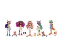 Mattel Enchantimals City Tails Pack 5 muñecas Skate. Conjunto de 15 Piezas, Multicolor (HHC19)