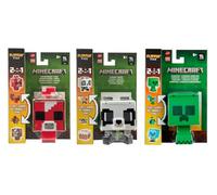 Mattel Figs 2 en 1 Minecraft Flippin Figs 2 figuras para niños a partir de 6 años: Creeper/Creeper Charged, Panda/Pastel, Mooshroom/Vaca HTL43-956B