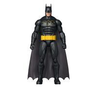 Mattel DC Batman Figura de acción de 30 cm, 7 Puntos de articulación | Traje negro con cinturón amarillo y capa de tela, juguete de superhéroe a gran escala, diseño detallado, JMD68