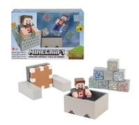 Mattel Minecraft Minecraft Vagoneta explosiva Figura articulada de Steve con accesorios de juguete, regalo para niños +6 años