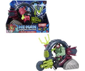 Mattel- Figura Trap Jaw + Moto Masters of The Universe 14cm Muñecos acción, Multicolor (135839)