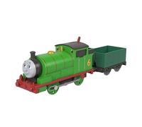Mattel Fisher-Price Thomas y sus Amigos Percy clásico Tren de juguete motorizado, locomotora con pilas y vagón de carga, narración de historias para niños y niñas en edad preescolar, JGF94