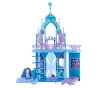 Mattel Disney Frozen Conjunto de juego Palacio de hielo de Elsa de más de 76cm de altura con figura de Olaf, 5 zonas de juego y 21 accesorios, inspirado en las películas, JGG41