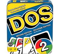 Mattel Games DOS - Juego de cartas de segunda edición, juego de viaje familiar con reglas actualizadas para niños y adultos en lata de almacenamiento