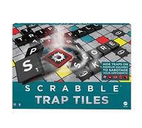 Mattel Games HLM17 - Scrabble Fallen-Gefahr (versión Alemana), Juego de Mesa de crucigramas, Juego Familiar para Adultos y niños a Partir de 10 años