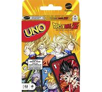 Mattel Games Juego de Cartas Nocturno Familiar UNO Dragon Ball Z gráficos temáticos de programas de televisión y Reglas Especiales para 2-10 Jugadores