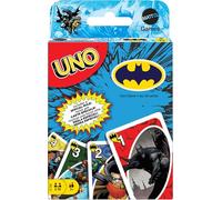 Mattel Games Juego de cartas UNO Batman, a partir de 7 años, 2-10 jugadores | Con un bate especial. Singla Rule and Graphics nspired by the Comics for Kids, Teens and Family Night