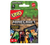 Mattel Games, Juego de Cartas UNO Minecraft, Juego de Mesa para niños a Partir de 7 años (Mattel FPD61)