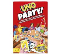 Mattel Games Juego de Cartas UNO Party! Juego de Cartas Familiar para Grupos Grandes, niños, niñas y Adultos, HMY49
