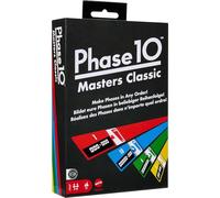 Mattel Games Phase 10 Masters Classic Juego de cartas familiar con 60 cartas de objetivo de fase que se pueden jugar en cualquier orden, para 2-6 jugadores, JFD07