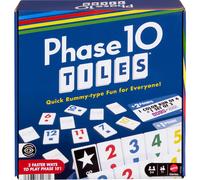 Mattel Games Phase 10 Tiles Game Juego rpido familiar tipo Rummy con 32 cartas con fases nicas y dos formas de jugar para 2-4 jugadores