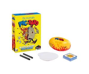 Mattel Games - Pictionary PIC-Tato, juego de patata caliente con pistas en italiano, marcadores borrables y pizarras, habla y juega música, juguete para niños, 8+ años, JHC61