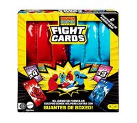 Mattel Games Rock 'Em Sock 'Em Robots Fight Cards Juego de Cartas | Juego de fiesta por equipos para niños, adolescentes y familias, 8+ años, 2-6 jugadores, con 2 guantes de boxeo, HTW64