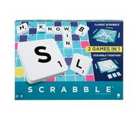 Mattel Games Scrabble Dos en Uno Versión Inglés HWD43 Inglés Scrabble Dos en Uno