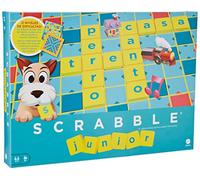 Mattel Games Scrabble Junior, Juego de Mesa, edición en español +6 años | Diversión clásica de palabras con 2 niveles, tablero a doble cara y 84 fichas; de 2 a 4 jugadores