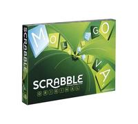 Mattel Games Scrabble, Versión Española, Juego de Mesa clásico Original, Incluye Tablero, 4 Racks, 100 fichas, Bolsa para fichas, +10 años, Y9594