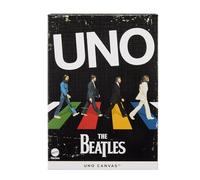 Mattel Games- UNO Canvas The Cartas para niños, Adultos y Fiestas Familiares con Ilustraciones e imágenes inspiradas en los Beatles, Juego con Temas Musicales, HYH42, Multicolour