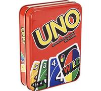 Mattel Games UNO Deluxe Juego de cartas con mazo de 112 cartas, bloc de puntuacin y lpiz, noche de juegos para nios, adolescentes y adultos, p