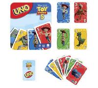 Mattel Games UNO Disney Pixar Toy Story 5 Juego de Cartas con baraja Inspirada en la película para Noches en Familia, Fiestas, Viajes y acampadas, Caja de Metal, 2 a 10 Jugadores, +7 años, JLX06