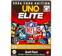 Mattel Games UNO Elite NFL Draft Pack Tarjetas con 4 tarjetas sorpresa coleccionables con jugadores de equipo (los jugadores pueden variar)