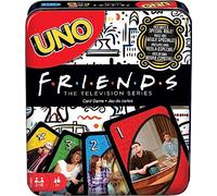 Mattel Games UNO Friends - Juego de cartas para adultos, familia, fanáticos y fiestas con gráficos temáticos de programas de televisión y regla especial para 2 a 10 jugadores (exclusivo de Amazon)