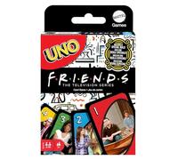 Mattel Games UNO Friends - Juego de cartas familiar, adulto y noche de juegos de fiesta, de 2 a 6 jugadores, coleccionables inspirados en la serie de televisión