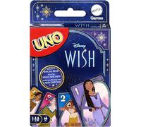 Mattel Games UNO - Juego de cartas Disney Wish para niños, noche familiar y adultos con personajes de la película y regla especial, de 2 a 10 jugadores