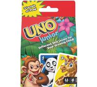 Mattel Games UNO Junior Juego de Cartas, Juego de Mesa para niños con Dibujos de Animales (Mattel GPM86)