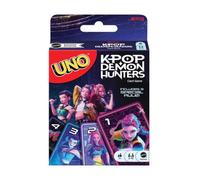 Mattel Games UNO Netflix KPOP Demon Hunters Juego de Cartas inspiradas en la película para niños, Adolescentes, Adultos, Noches Familiares, Fiestas, Viajes y Camping, JRV01