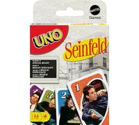 Mattel Games UNO Seinfeld - Juego de cartas para niños, adultos y noches familiares con baraja coleccionable y regla especial inspirada en el programa de televisión