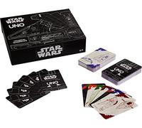 Mattel Games UNO Star Wars - Juego de Cartas de esquemas técnicos para niños y Adultos con Planos de Estaciones espaciales, Barcos y droides