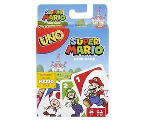 Mattel Games UNO Super Mario Bros, juego de cartas de UNO (Mattel DRD 00) | Baraja temática de videojuegos y regla especial para niños, adolescentes y noches en familia, DRD00
