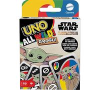 Mattel Games UNO The Mandalorian All Wild Grogu Juego de cartas para niños y adultos con imágenes Grogu y regla especial, de 2 a 10 jugadores, HNC16