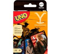 Mattel Games UNO Yellowstone - Juego de cartas para niños, adultos, familias y fiestas con baraja y regla especial inspirada en el programa de televisión
