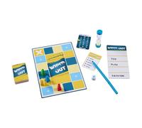 Mattel Games Wiped out JLB41 - Juego de adivinanzas con componente lógico Social y Posibilidad de sabotaje con Gafas, Pizarra de borrado en seco y bolígrafo para 3 a 6 Jugadores