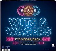 Mattel Games Wits & Wagers - Juego de mesa edición Vegas con pizarras de borrado en seco, marcadores y fichas de póquer para más de 5 jugadores