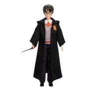 Mattel Juguetes de Harry Potter, muñeco de Harry Potter con el característico Uniforme de Hogwarts extraíble con Accesorio de Varita, Inspirado en la película, JGM18