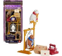 Mattel Harry Potter Toys, Diagon Alley Collectible Shops, Owl Emporium, 2 amigos animales, 7 accesorios inspirados en películas y sorpresas