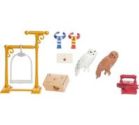 Mattel Harry Potter Toys, Diagon Alley Collectible Shops, Owl Emporium, 2 amigos animales, 7 accesorios inspirados en películas y sorpresas