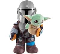 Peluche Clan De Dos The Mandalorian Con Grogu Con Sonido Star Wars 27 cms
