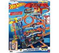 MATTEL Hot Ruedas City ' Let's Race ' Netflix Mega Garaje,Playset Con Quattro