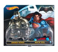 Mattel Hot Wheels Coche de Juguete Batman V Superman 2er Pack Auto Héroes Modelo