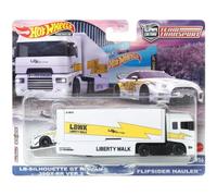 Mattel Hot Wheels Team Transport LB Silhouette GT Nissan 35GT-RR Ver.2 Flipside Blanco N.º 56