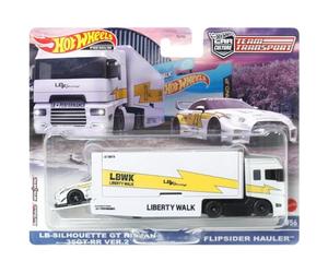 Mattel Hot Wheels Team Transport LB Silhouette GT Nissan 35GT-RR Ver.2 Flipside Blanco N.º 56