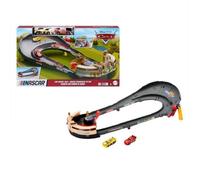 Mattel HXJ33 Cars Nascar Carrera Con Cambio De Carril Pista Con 2 Coches
