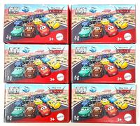 Mattel Juego de 6 Cars 3 Mini Racers nuevo para 2025 GRC Global Cup Lightning McQueen Mater Flo Ramone Fabulous Doc Hudon Sally Guido Luigi Shu Todoroki Miguel Camino Cruz Ramírez