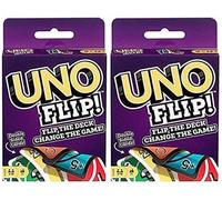 Mattel Juego de cartas Uno Flip, paquete combinado de 2