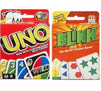 Mattel Juego de cartas Uno y Blink, paquete combinado de 2