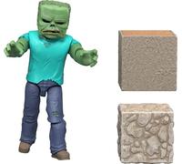 Mattel Juego de figuras de acción y accesorios de Minecraft, personaje de zombi coleccionable inspirado en una película de Minecraft, escala de 3.25 pulgadas