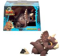 Mattel Jurassic World Bite Club - Figura coleccionable de dinosaurio estilizado Triceratops Chubby de aproximadamente 4 pulgadas con accesorio